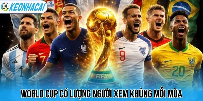 Kèo nhà cái 204 World Cup có lượng người xem khủng mỗi mùa